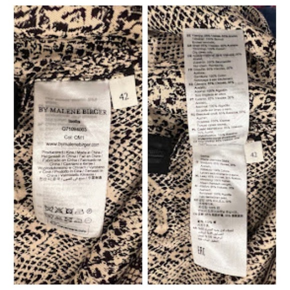 BY MALENE BIRGER Isetta Snake Print Long Sleeve Maxi Dress (12 US/ 42 EU) - Picture 7 of 8